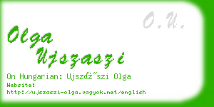 olga ujszaszi business card